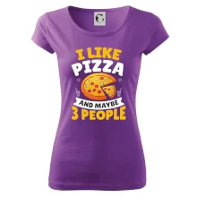 I like pizza and maybe 3 people