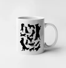 Border kólia siluety