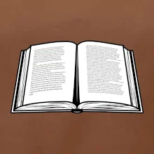 Kniha čiernobiela otvorená s textom