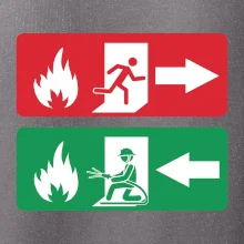 Lidé utíkají, hasiči přibíhají