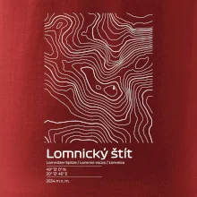 Lomnický štít - vrstevnice v obdĺžniku