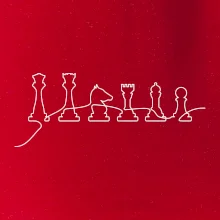 Šachové figúrky v rade - obrys