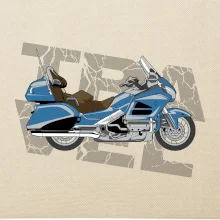 Cestovná motorka Amerika modrá