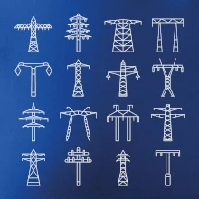 Typy stožiarov vysokého napätia