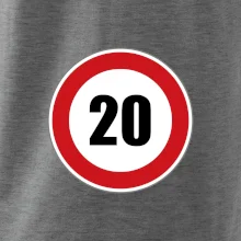 Dopravná značka - obmedzenie rýchlosti 20