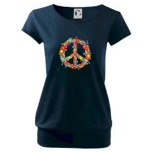 Peace symbol červené kvety