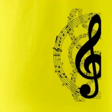 Husľový kľúč a noty