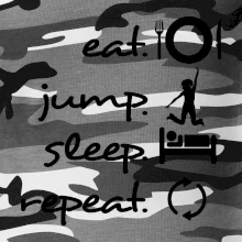 Eat jump sleep repeat Eat jump sleep repeat