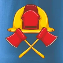 Hasičská helma a sekera