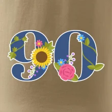 Kvetinové číslo kreslené - 90