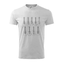 Typy gitár čiernej kresby