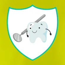 Zúbok na prsníku - zrkadlo