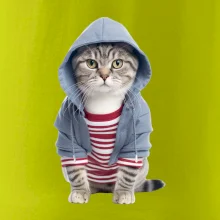 Mačka v pruhovanom triku