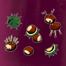 Gaštanové zvieratká - obdĺžnik