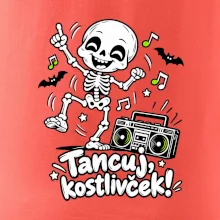 Tancuj kostlivček s boomboxom