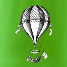 Teplovzdušný balón kreslený