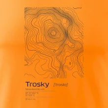 Trosky - vrstevnice v obdĺžniku