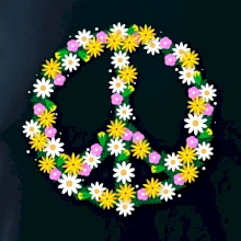 Peace symbol margaréty
