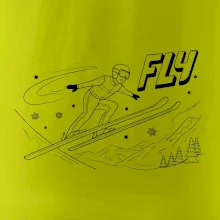 Skokan na lyžiach čierny obrázok FLY