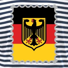 Nemecká známka - vlajka