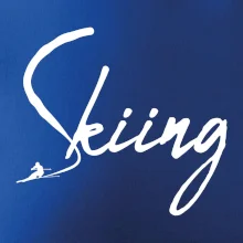 Skiing nápis lyžiar