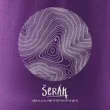 Šerák - vrstevnice v kruhu