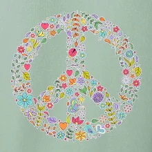 Peace symbol lístočky