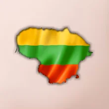 Litva vlajka mapa