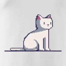Mačka biela pixel