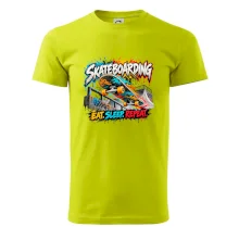 Skateboard ve street stylu eat sleep repeat