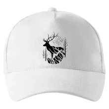 Jeleň v lese krivky