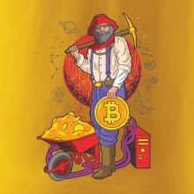 Baník ťaží Bitcoiny