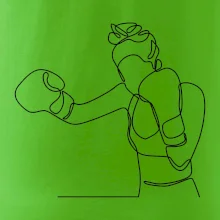 Žena boxerka jedným ťahom