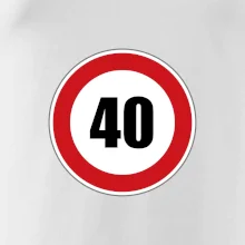 Dopravná značka - obmedzenie rýchlosti 40 Dopravná značka - obmedzenie rýchlosti 40