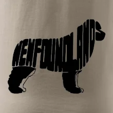 Novofundlandský pes - nápis v tele Novofundlandský pes - nápis v tele