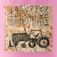 Egyptské hieroglyfy traktor