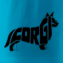 Corgi - nápis v tele Corgi - nápis v tele