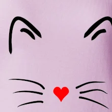 Mačka - srdce namiesto nosa