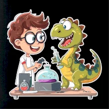 Chemik a dinosaurus - chlapec / holka