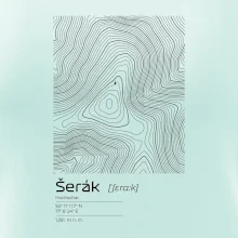 Šerák - vrstevnice v obdĺžniku