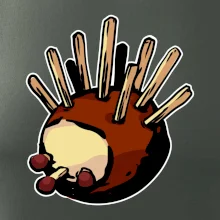 Gaštanový ježko - prsník