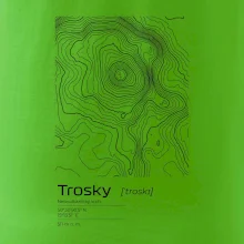 Trosky - vrstevnice v obdĺžniku
