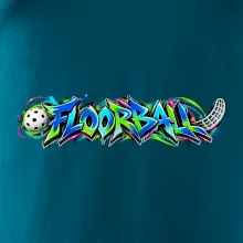 Florbalové graffiti v neonových barvách