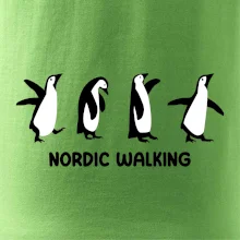 Nordic walking tučniaky - kreslený