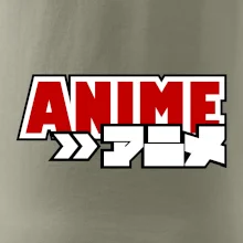 Anime nápis červený