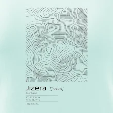 Jizera - vrstevnice v obdĺžniku