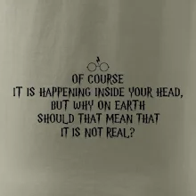 Of course it is happening inside your head