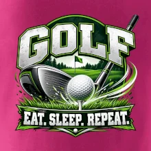 Golfová palica s loptičkou eat sleep repeat