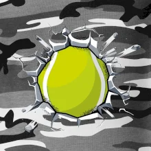 Tenisová loptička v triku