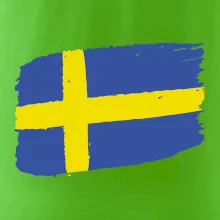 Švédsko vlajka štetkou